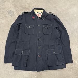 SKUNKFUNK MILITARY WW2 STYLE WOOL OFFICER SHIRT JACKET NAVY XL MEN